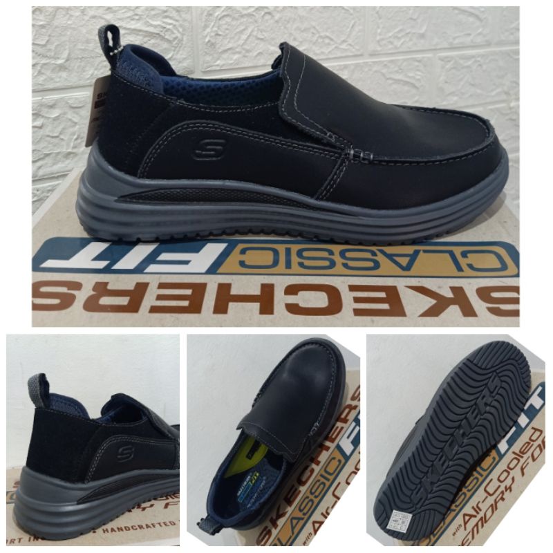 Sepatu Slip O Pria Skechers Classic Fit Relander Original