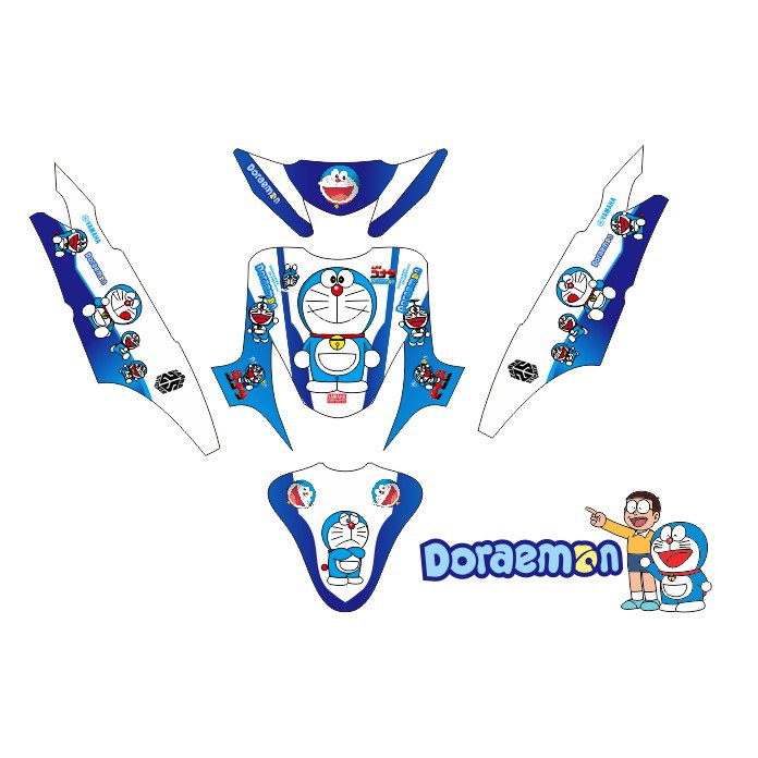 Decal Mio Smile Sporty Mio J Mio GT Stiker Full Body Motor  Yamaha Mio  - Doraemon