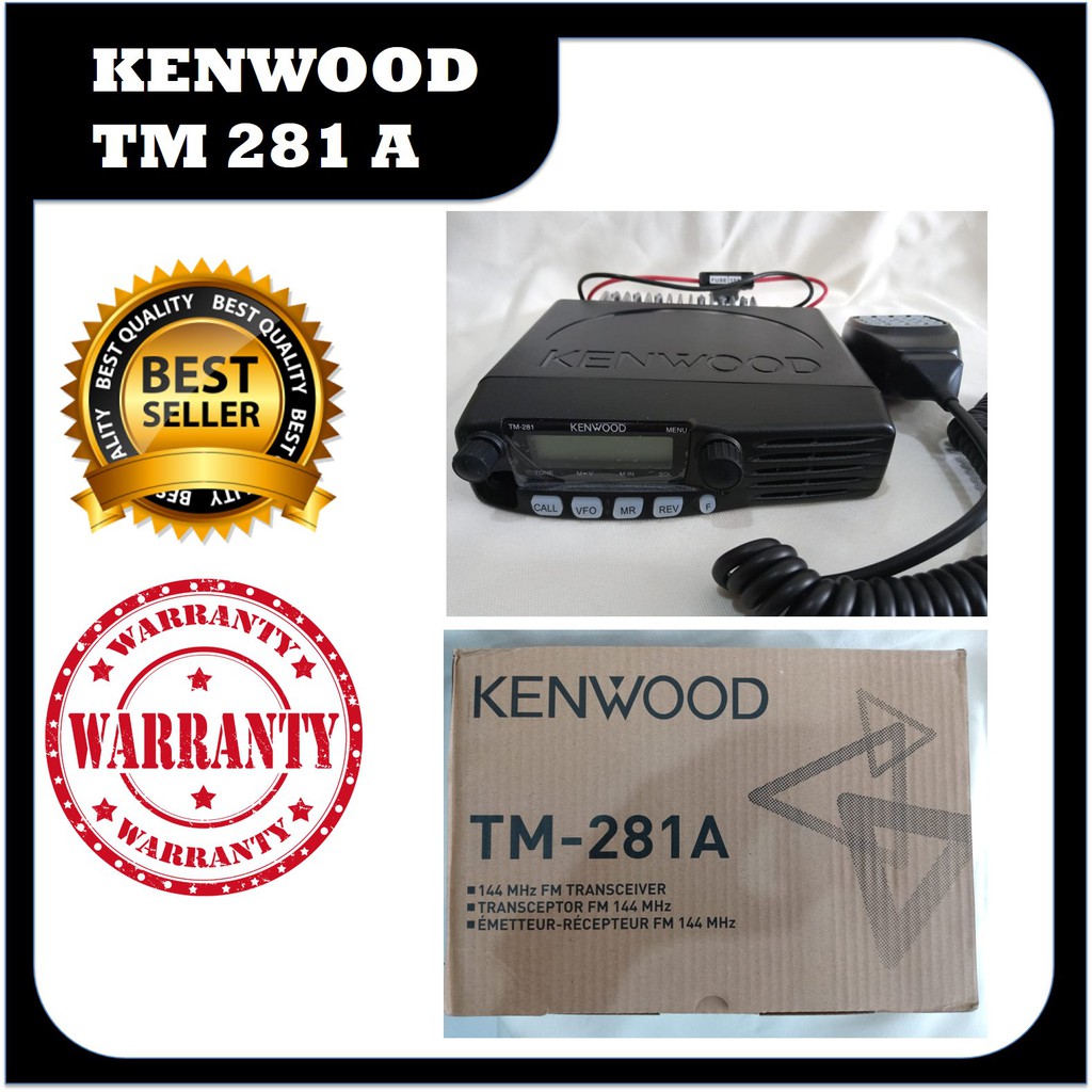 RIG KENWOOD TM218A, TM 281A 65 Watt 281 TM-281A Singleband VHF HT Mobil Radio Murah Jepang Ori