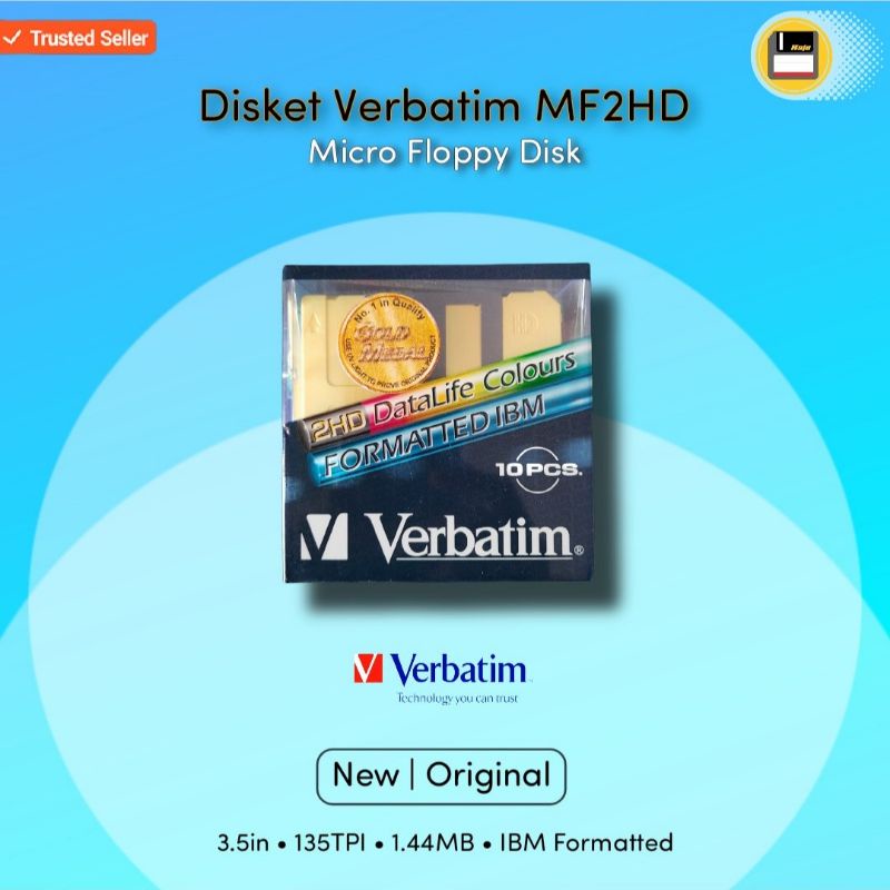 Disket Verbatim 2HD DataLife Colours Diskettes