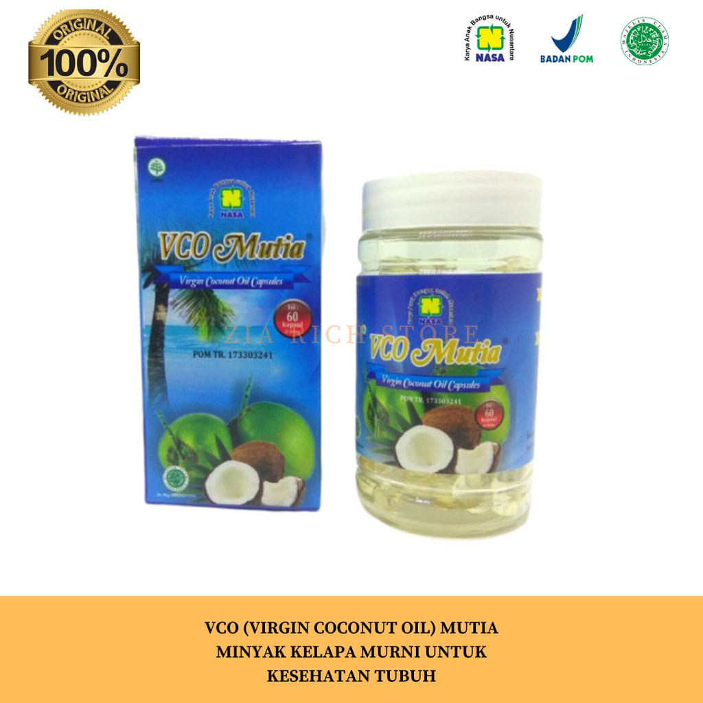 

VCO NASA VIRGIN COCONUT OIL CAPSULE MINYAK KELAPA MURNI UNTUK KESEHATAN TUBUH