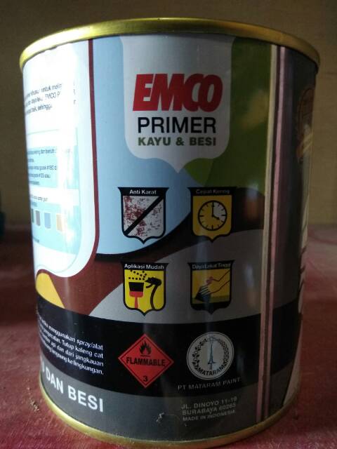 Cat Emco Primer Cat Dasar Cat Anti Karat Cat Kayu Dan Besi Shopee Indonesia