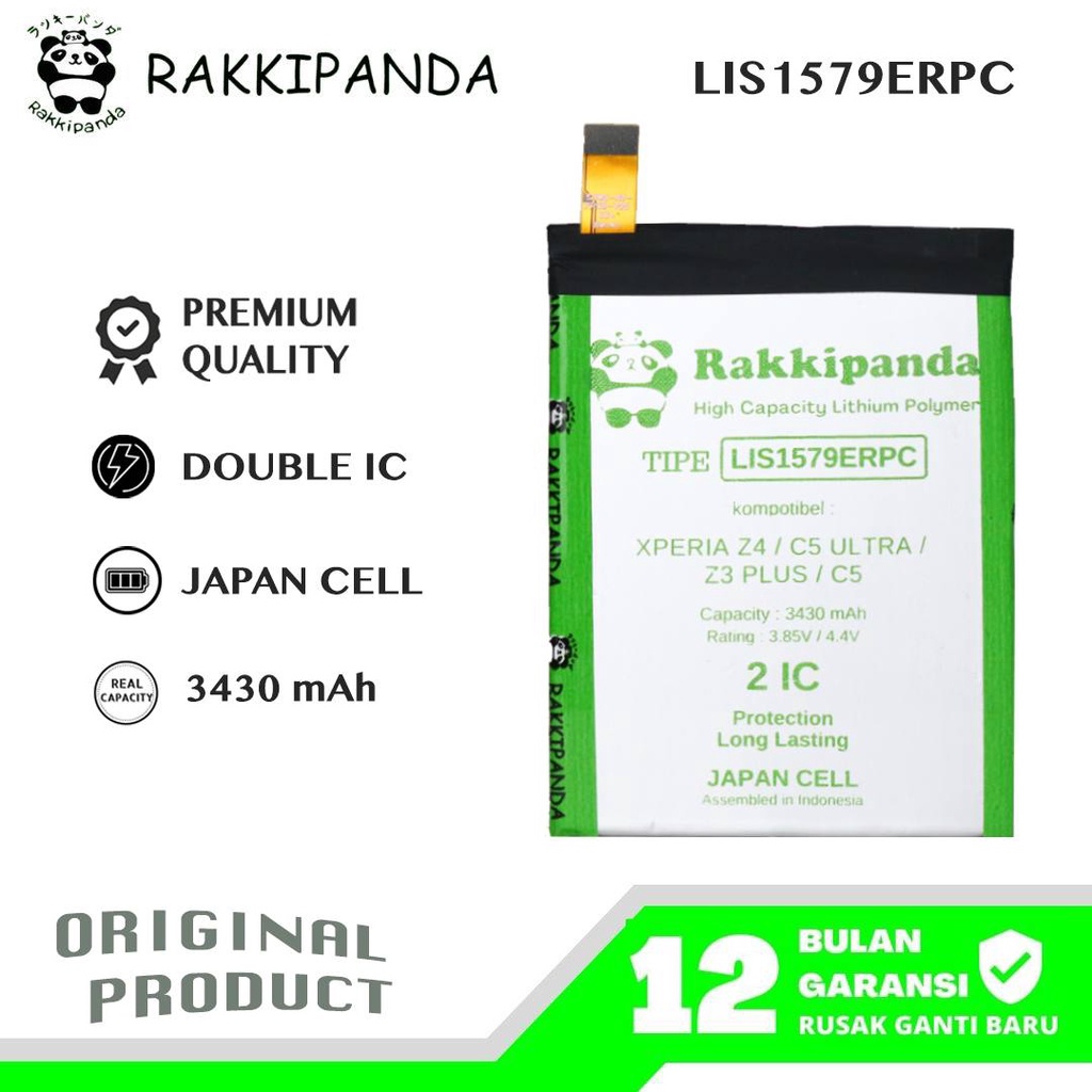 (R/K)- RakkiPanda - LIS1579ERPC Xperia Z4 / Xperia C5 Ultra / Xperia Z3 Plus / Xperia C5 Batre Batrai Baterai