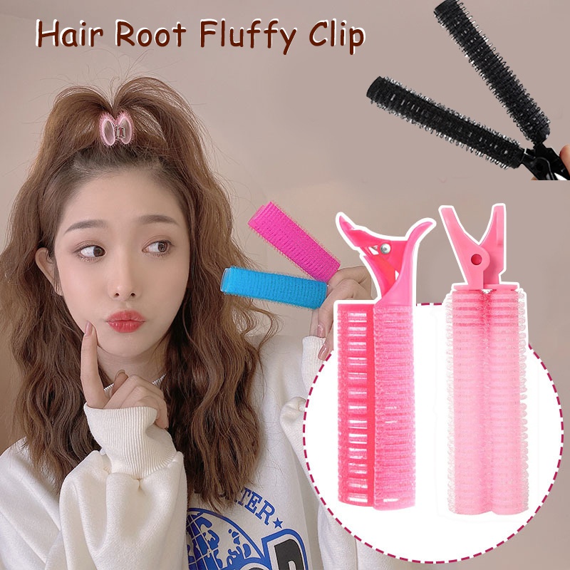 Natural Fluffy Hair Clip Curly Hair Plastic Hair Root Fluffy Clip Bangs Self-Adhesive Curler Hair Styling Clip Hairpins Hair Accessories