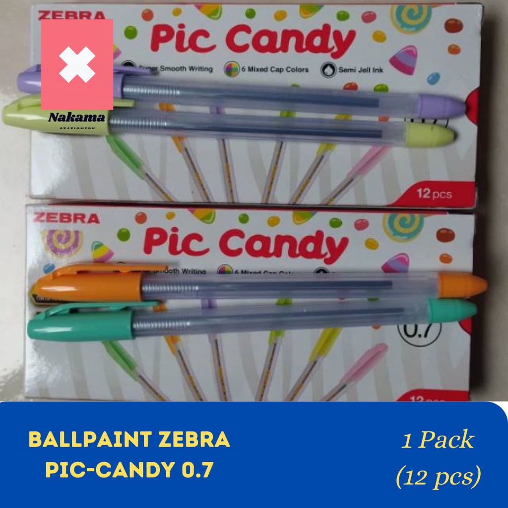 

Pen Zebra Pulpen PIC CANDY 0.7