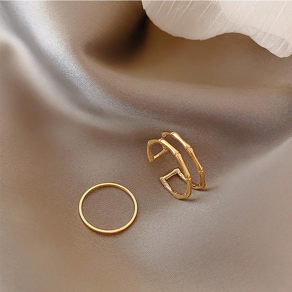 Mxbeauty Open Rings Set Jari Cincin Kepribadian Wanita Logam Gadis Vintage Women Jewelry