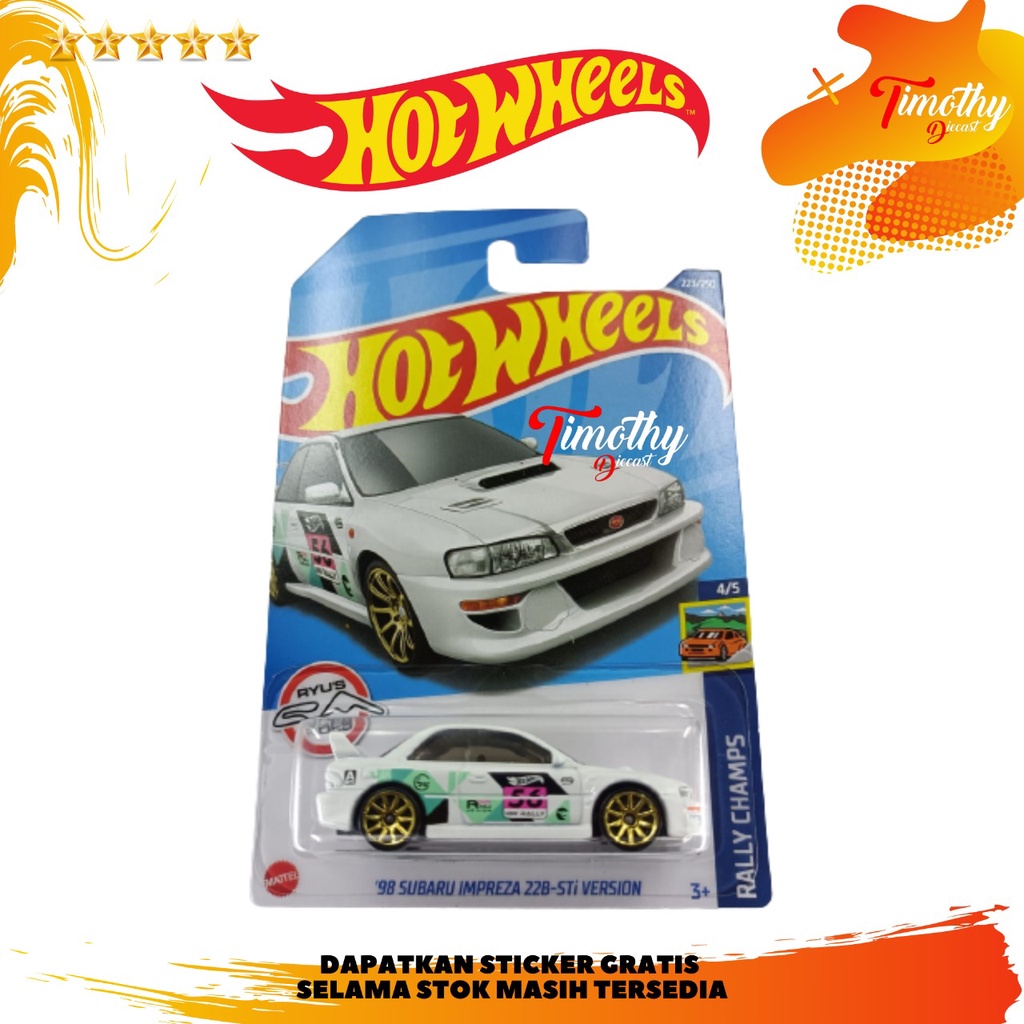 Hot Wheels 98 Subaru Impreza 22B-STi Version Putih Tanpo 56 TH REG