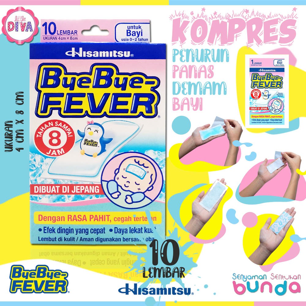 Ecer HANSAPLAST &amp; BYE BYE FEVER BAYI &amp; ANAK - Plester Kompres Penurun PANAS DEMAM Hansaplas ens