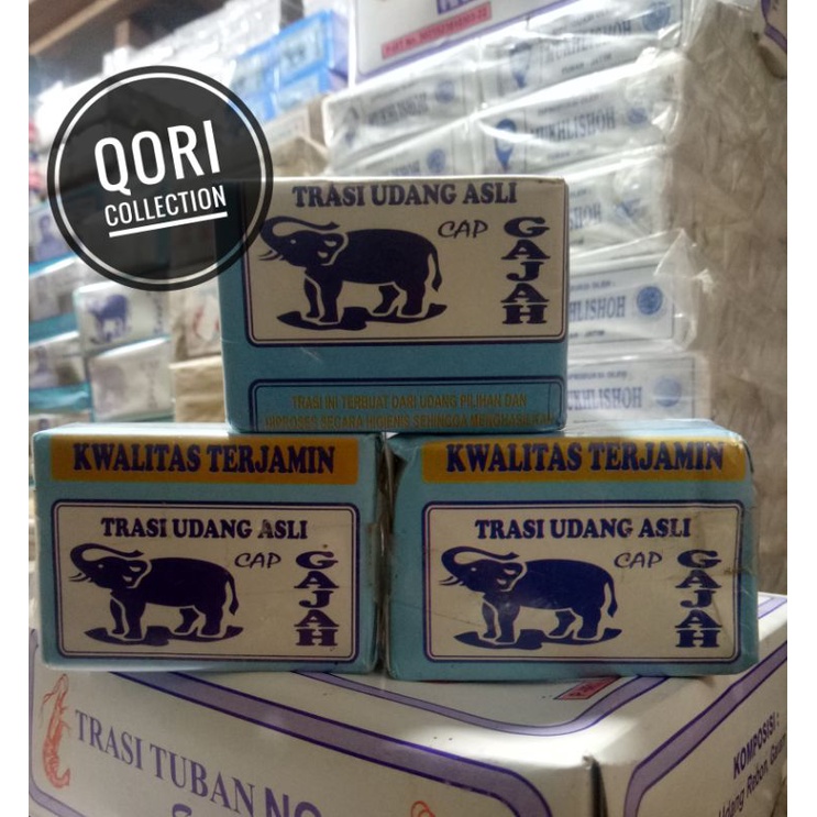 

Trasi udang khas Tuban cap Gajah kemasan 100gr