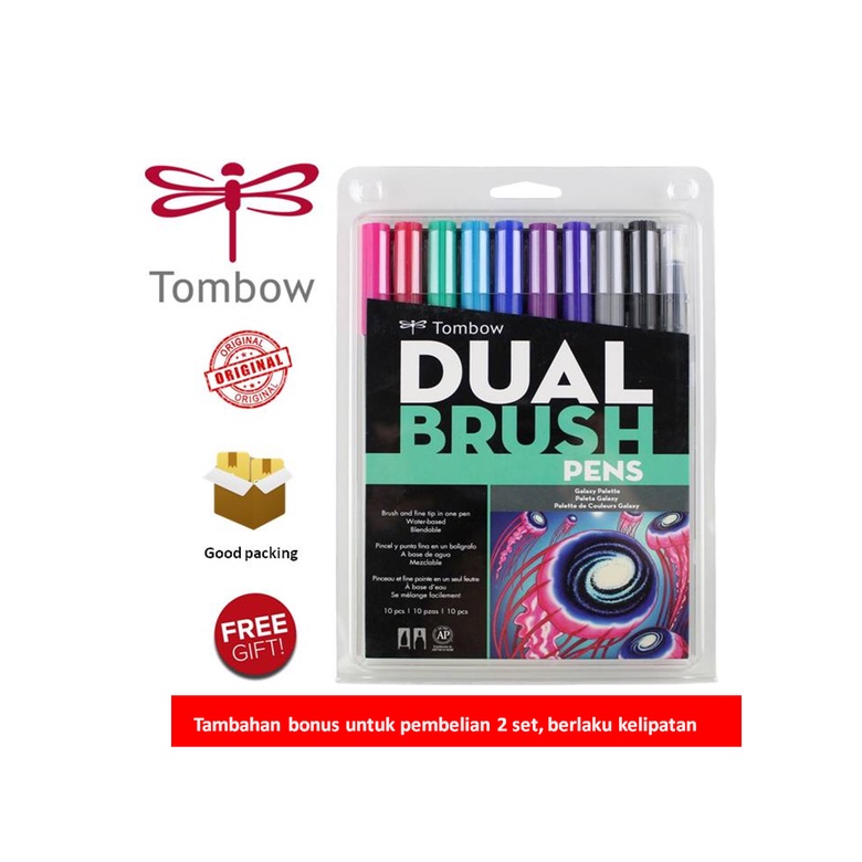 

Tombow Dual Brush Pen ABT, Galaxy Palette, set 10 colors