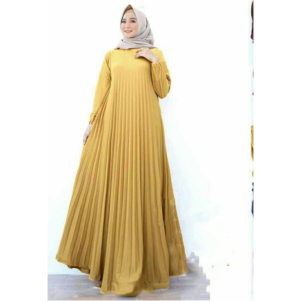 MAXI AMANDA PLISKET LENGAN PANJANG