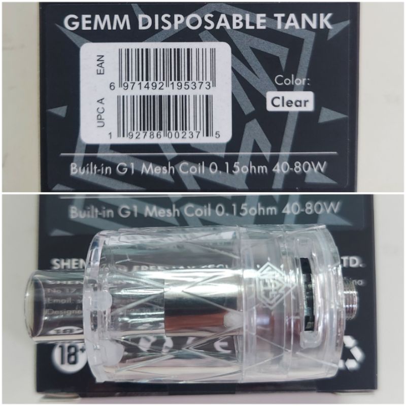 0.15 G1 gemm disposable 4ml original 1 tank freemax 1 tank