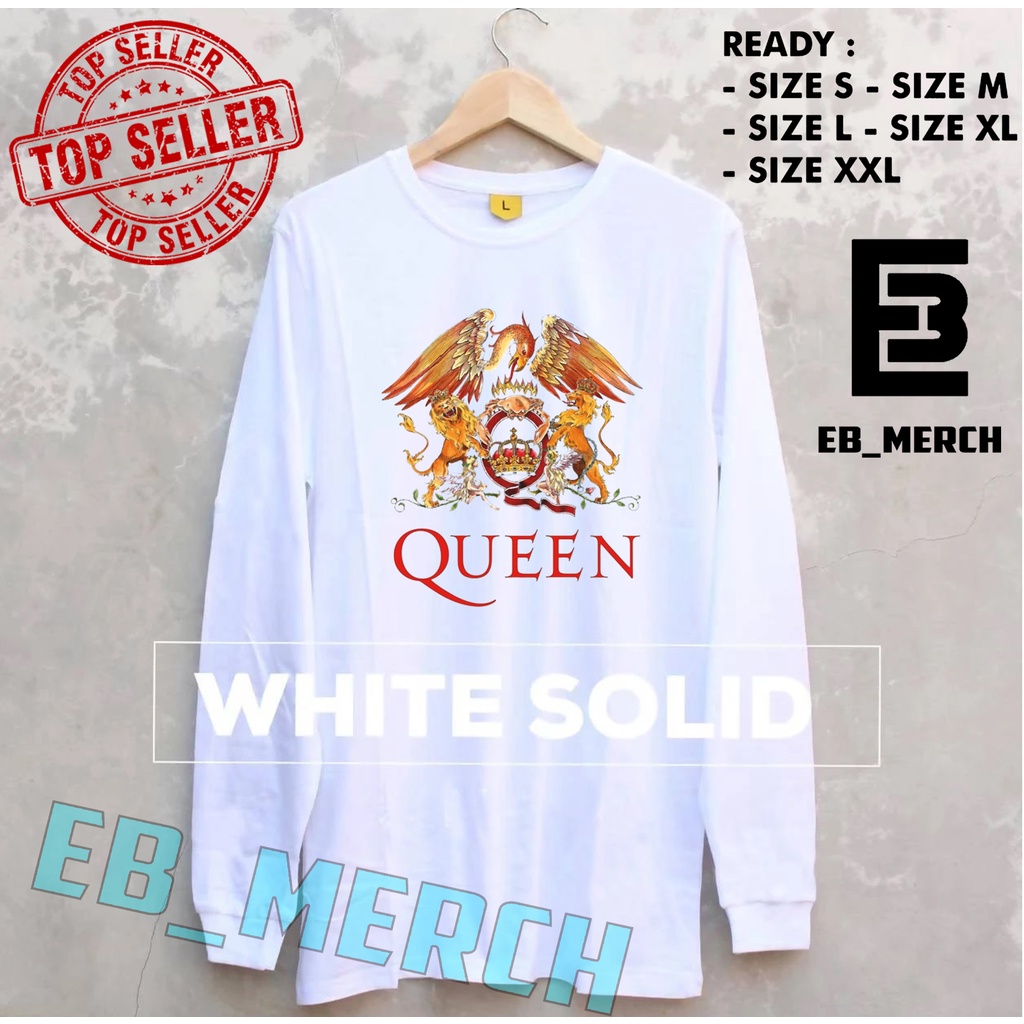 Import Quality MURAH BAJU KAOS LENGAN PANJANG  QUEEN -ROCK BAND  keren EB_MERCH