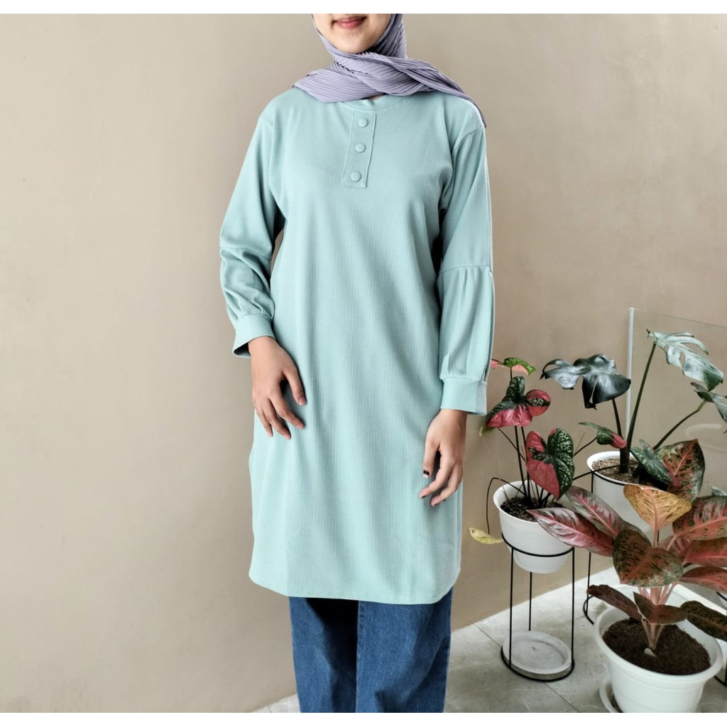 GIANISA | ELVARI TUNIK / RIB WAFFLE / TANGAN BALON / TUNIK POLOS