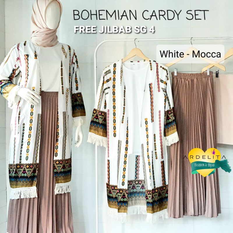 PROMO GRATIS  HIJAB/BOHEMIAN  SET  ORI  RAYON  BKK/SELEGRAM  OOTD  HIJAB  PREMIUM/SETELAN WANITA BAGUS MURAH