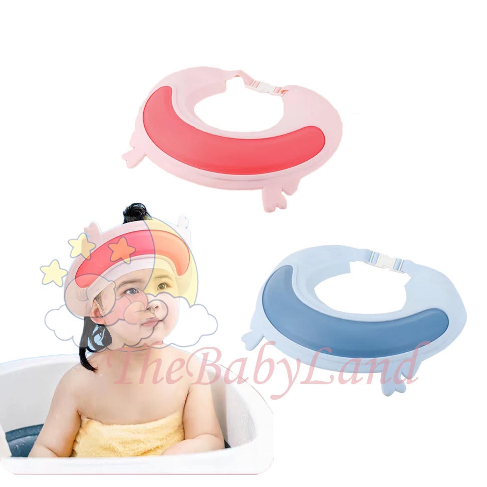 [1KG 13PCS] Babyland Topi Keramas Penutup Rambut Topi Perlindungan Saat Mandi Adjustable Baby Shower Shampoo Cap