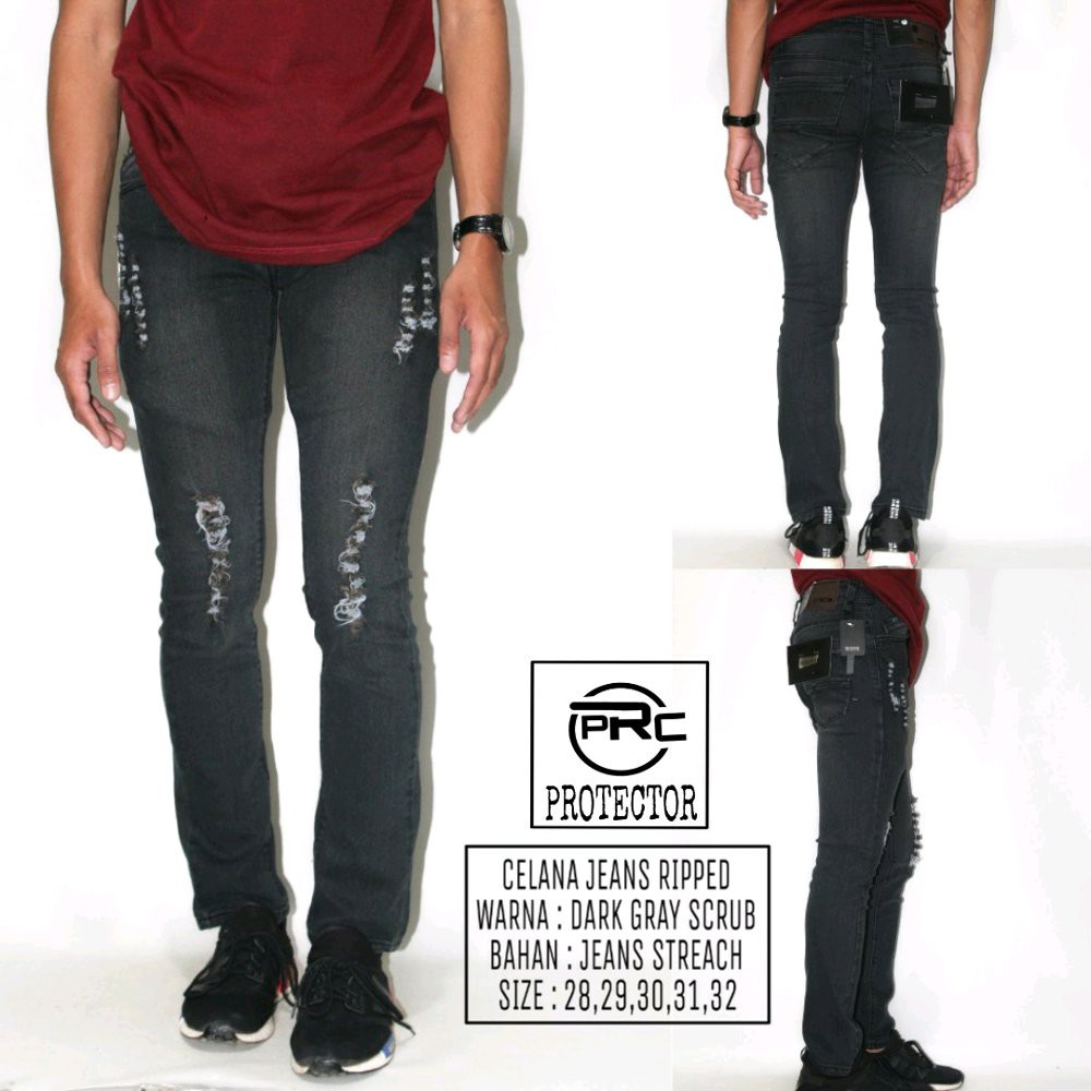 NEW Celana Jeans panjang sobek-sobek pria Celana Keren