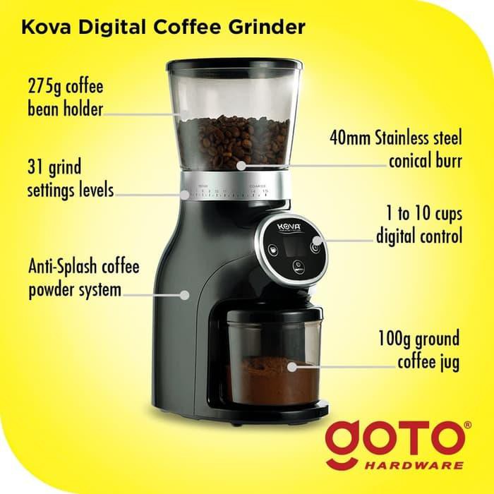 Promo Kova Digital Coffee Grinder Mesin Giling Biji Kopi Limited