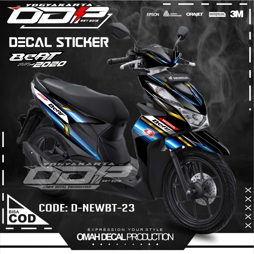 DECAL BEAT FULL BODY DEKAL HONDA BEAT STREET FULLBODY MOTIF SIMPEL ELEGAN HIU SHARK STICKER KEKINIAN