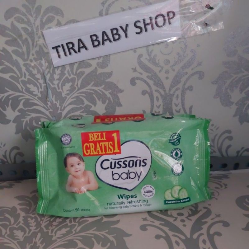 CUSSONS BABY WIPES HIJAU BY1 GET 1