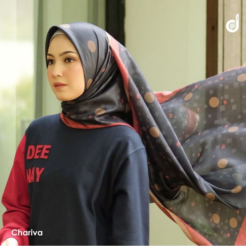 Deenay Hijab Segiempat Motif Chariva Aasfa Afza Atifa Baseera Daizy