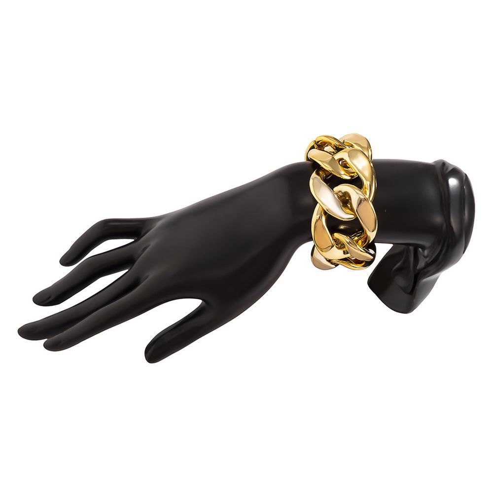 Gelang Tangan Rantai Tebal Lebar Gaya Hip Hop Vintage Untuk Pria / Wanita