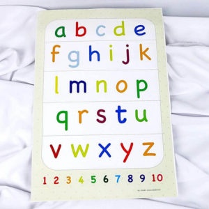 Poster Belajar Abjad ABC untuk Anak Balita (Huruf Latin Kecil Smallcase)