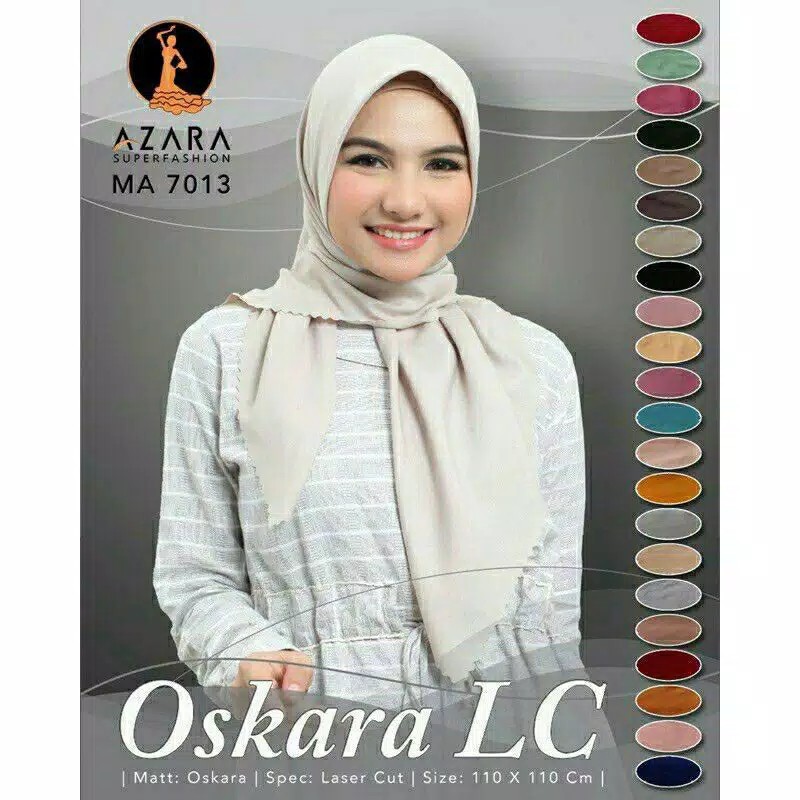 PART 2/OSKARA AZARA HIJAB SEGIEMPAT VOAL MIRACLE LASER CUT MOTIF