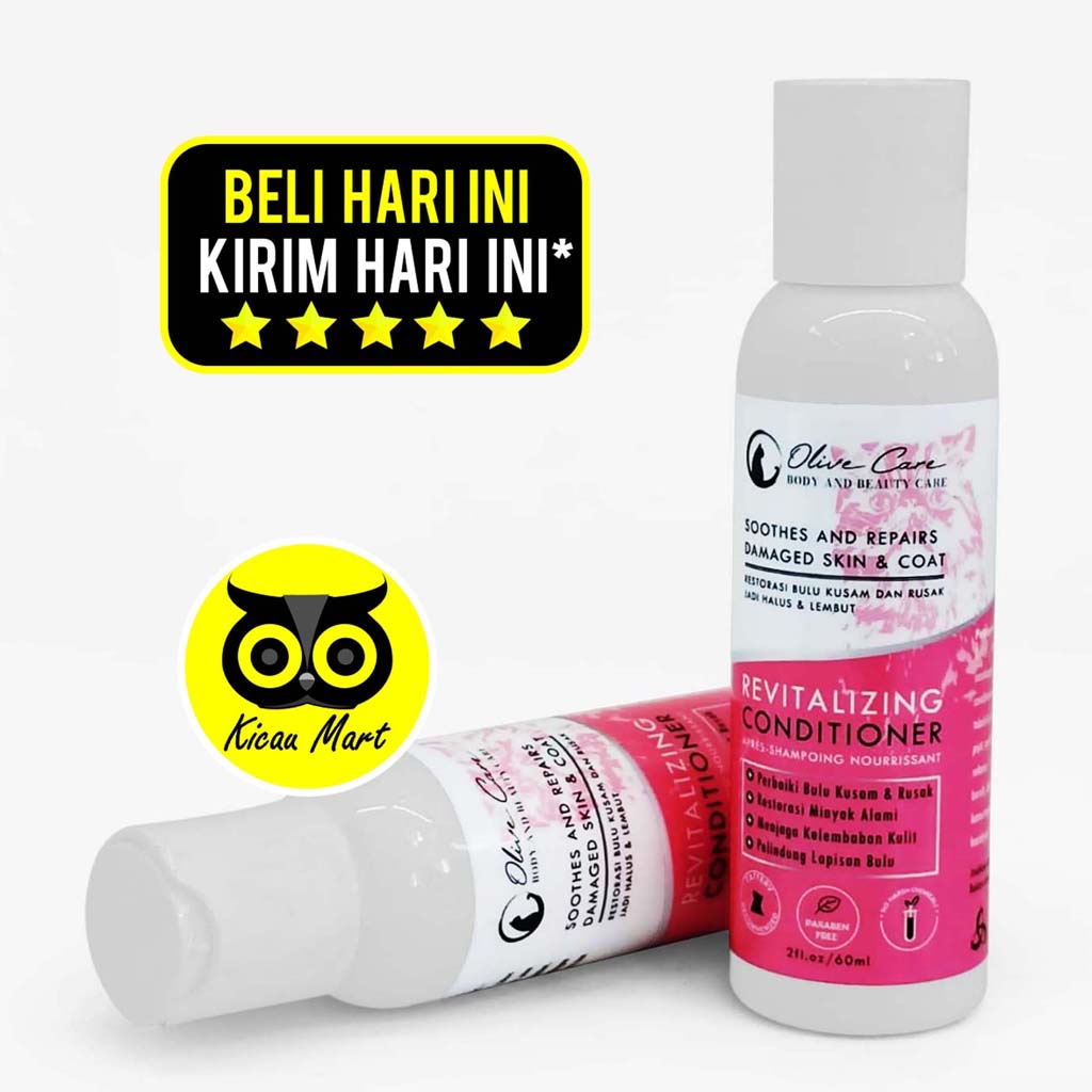 Shampo Sampo Kucing Olive Care Pink Revitalizing Conditioner 60 Ml Pet Shampoo Grooming Kucing Kitten Anabul Anjing Sampo Atasi Bulu Kusam Rusak Kering Rontok Pet Shampoo Grooming