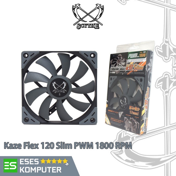 Fan Scythe Kaze Flex 120 SLIM PWM 1800 RPM | KazeFlex 120 SLIM 120mm