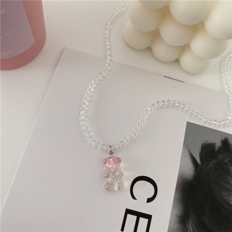 Two-piece Necklace Accessories Bear Love Pendant Chain Leisure