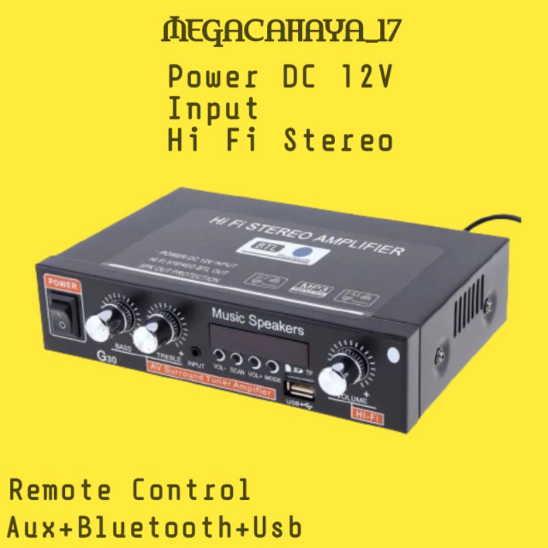 Sunbuck Power Amplifier Bluetooth Audio Hifi Stereo Ampli Karaoke Sound System