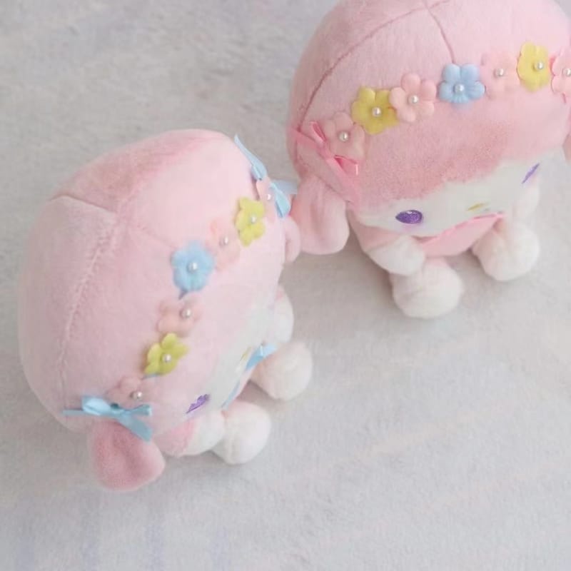 Boneka little twin bando bunga bahan plush