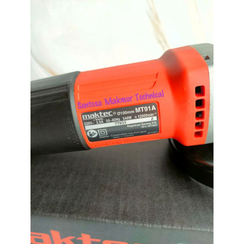 MAKTEC MT 91 Gerinda Gurinda Grenda Tangan Angle Grinder 4&quot; MT91 91A