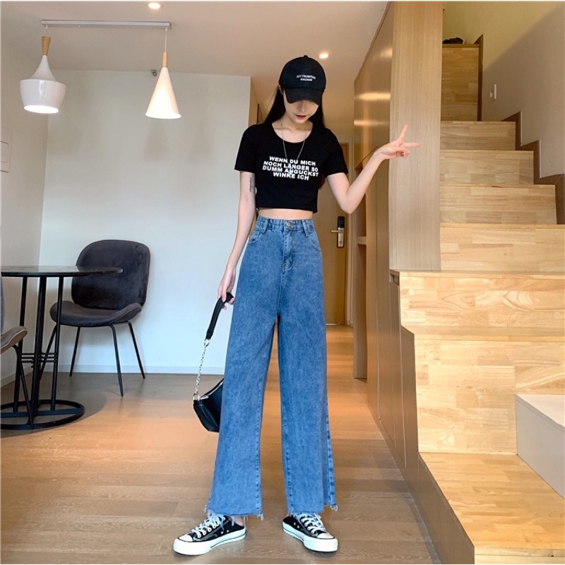 JEANS IMPORT HIGHWAIST PANTS CELANA DENIM LOOSE HW CULLOTE KULOT WANITA CEWEK MX827