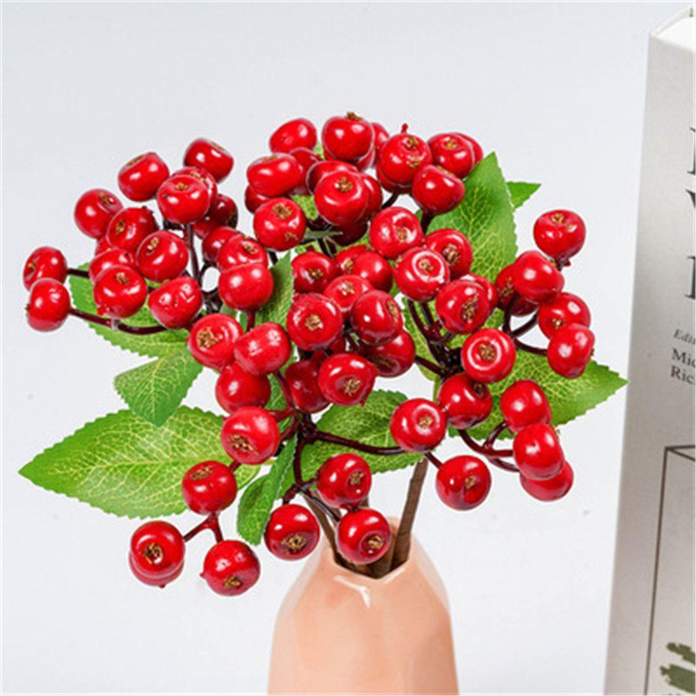 Top Artificial Red Berry Party DIY Props Xmas Decor Hiasan Natal