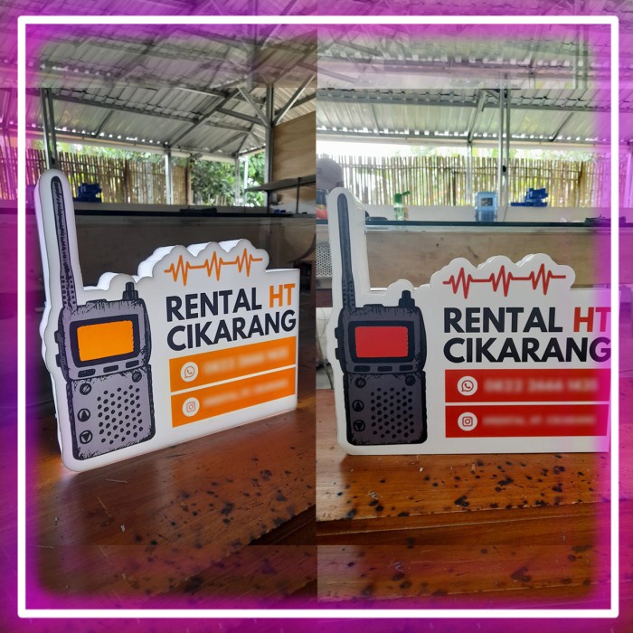 Full Akrilik Cutting Neon Box Sign Custom NYALA LED