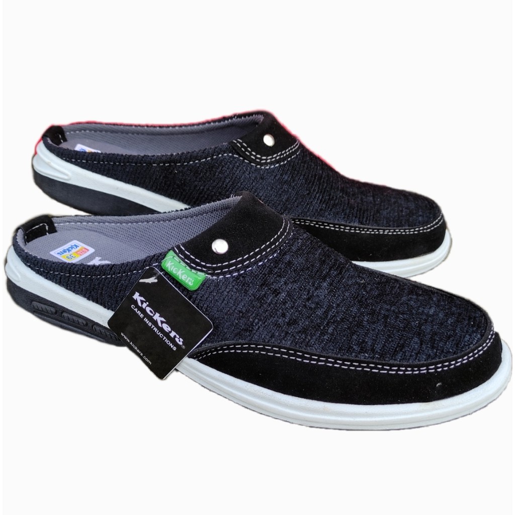 Sepatu Slop Pria Kasual Slip On Sol karet bahan RAJUT 02