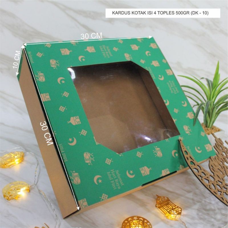 

paper box toples kue kering 500gr isi 4 - box idul fitri - kotak kue - box cookies - box parcel