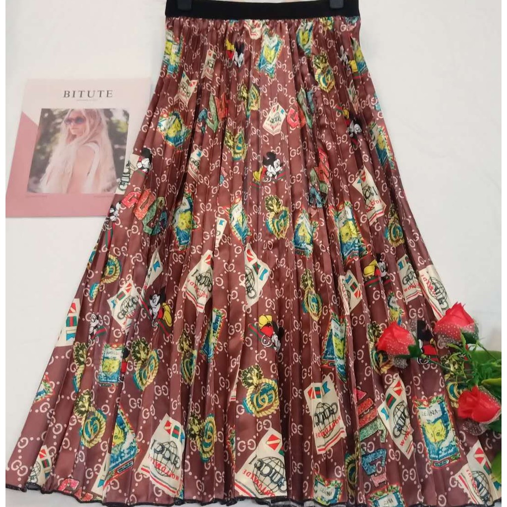 Rok Bawahan Plisket / Pleated Skirt Satin-Rok-11