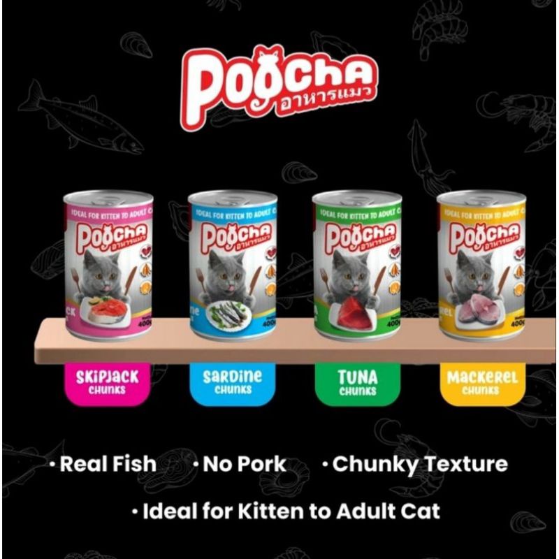 POOCHA Makanan Kucing Kaleng 400Gr