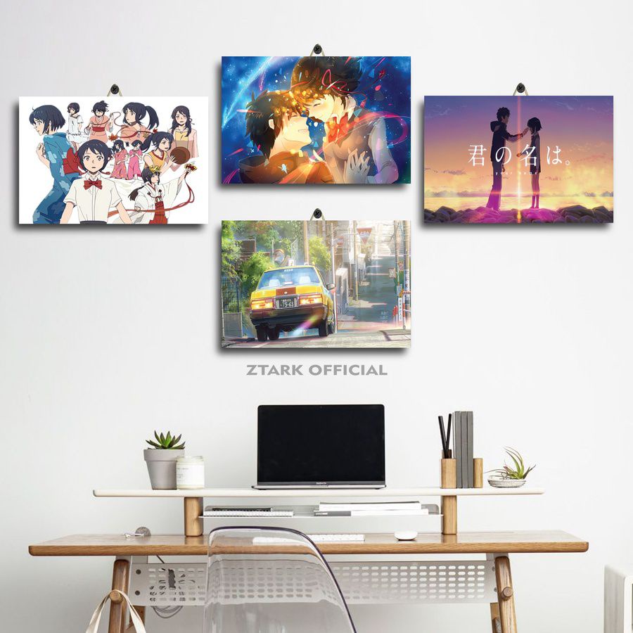 Jual 41-60 PAJANGAN DINDING KAYU ANIME MIKI OKUDERA KIMI NO NA WA 20X30