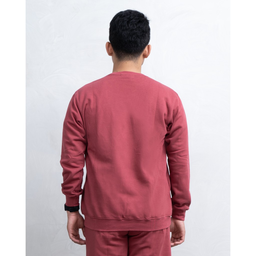 PLAIN CREWNECK by PAD - AUBURN RED