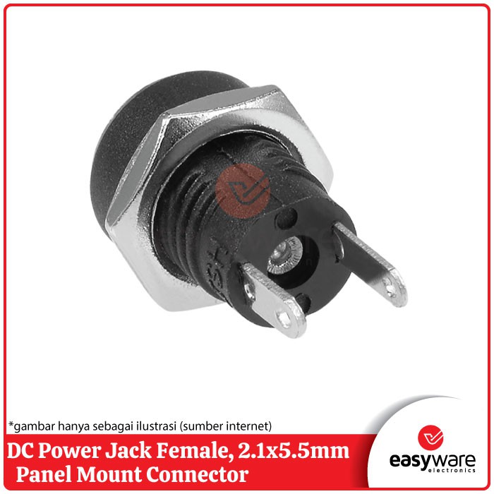 Socket DC Mur Socket DC Panel Mount 2.1x5.5mm DC Power Jack Female