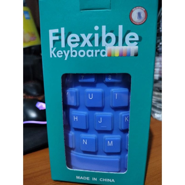 keyboard usb flexible gulung anti air packing dus