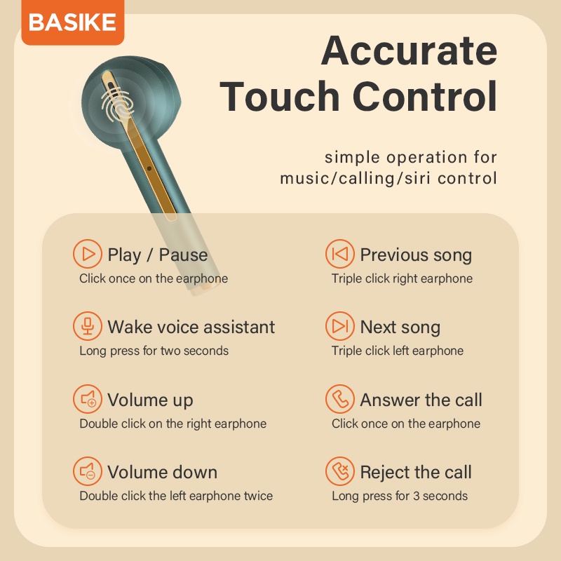 Headset Wireless Earphone Mini Earbuds TWS Bluetooth 5.0 HIFI Stereo Sound Music In-ear Earbuds Gaming With Mic Cocok Original Untuk Android IPhone Touch Sensor With Mic Noise Cancellation Sport tampilan digital Macaron-4