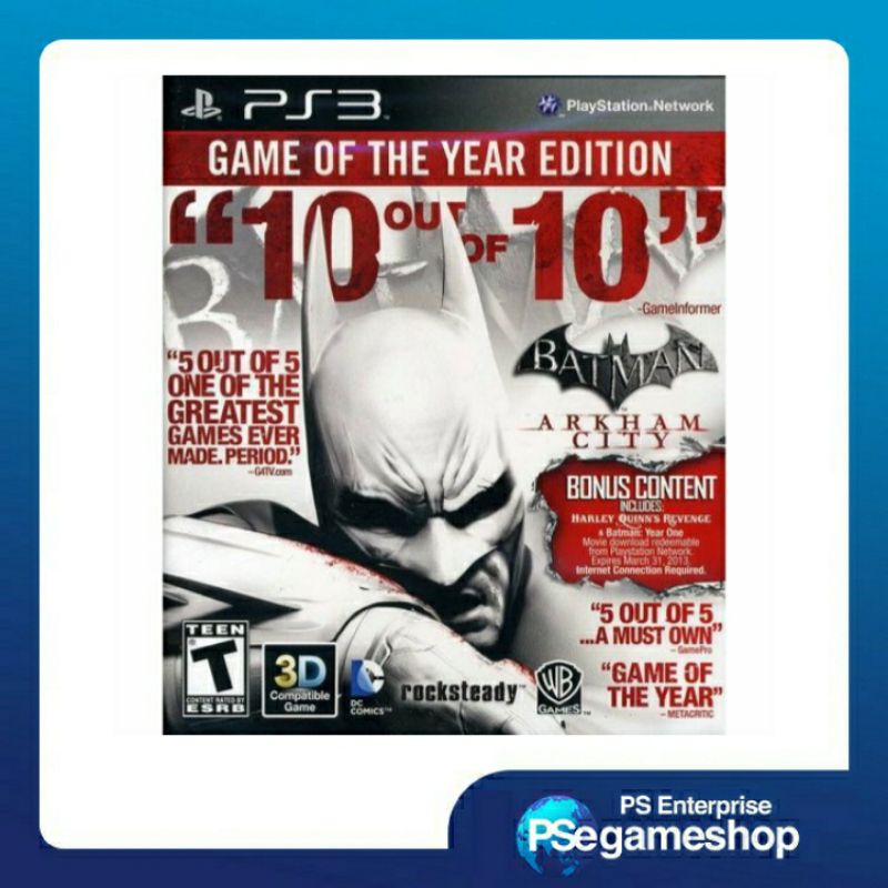 Ps3 Batman Arkham City [GOTY] - Eng / preloved