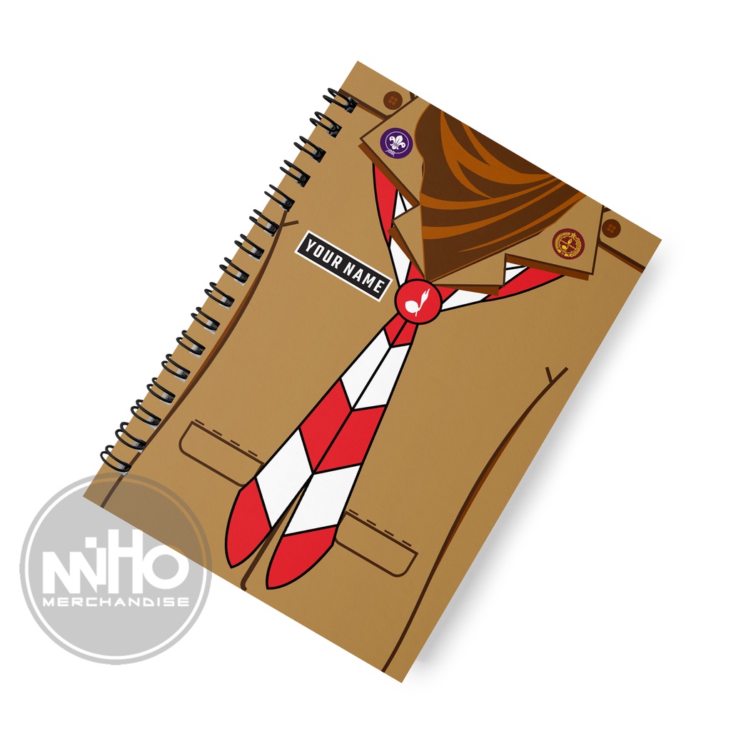 

Notebook Custom PRAMUKA HIJAB Kertas HVS / Hardcover / 60 lembar / Bergaris