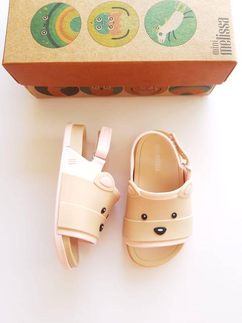 mini melissa beach slide sandal bear