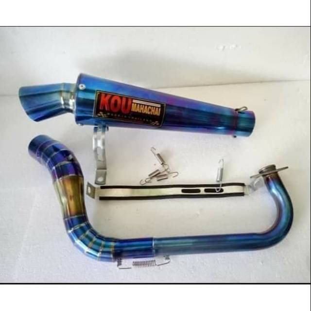 knalpot kou mahachai blue mio.beat.vario.n max.